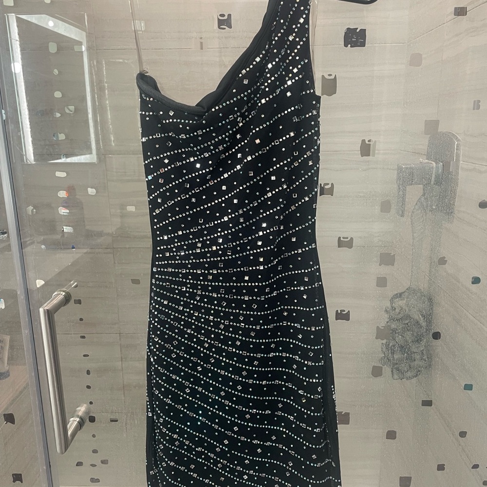 Elegant Black Sequin Dress